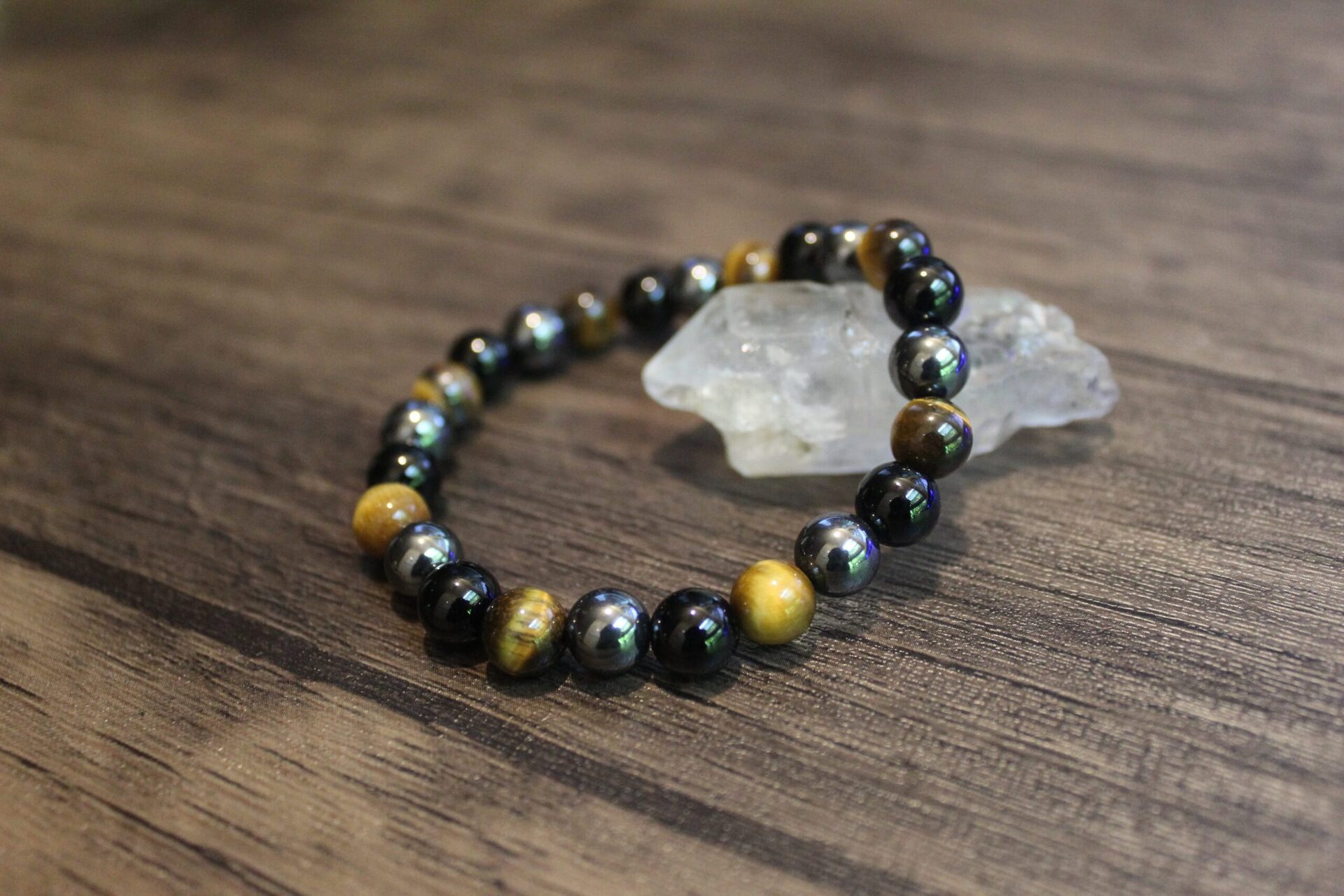 Onyx, Hematite & Tiger Eye Energy Bracelet