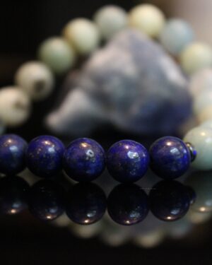 Lapis Lazuli Amazonite Throat Chakra Stones Bracelet