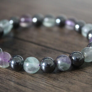 Hematite & Fluorite fashion Silver Bracelet