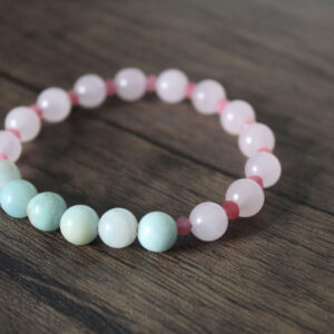 Rose Quartz Amazonite Fashion Gemstone Bracelet