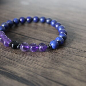 Amethyst Purple Blue Stretch Bracelet