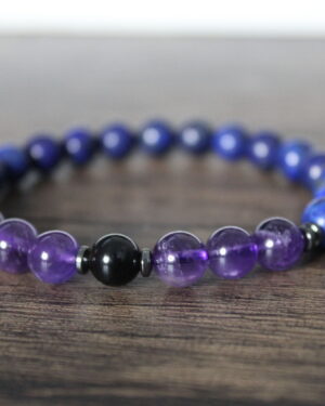Purple Blue Fashion Amethyst Lapis Lazuli Bracelet